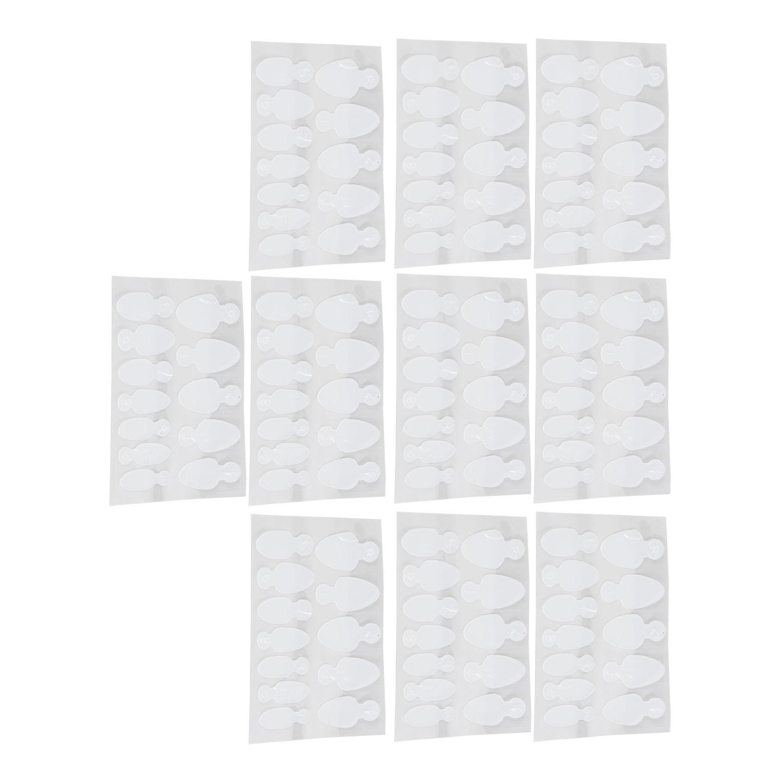 

10 листов наклеек-трафаретов для кончиков ногтей, многоразовые наклейки-трафареты для наращивания ногтей с номерами размеров, тип 1