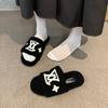 Fashion 2025 New Popular Women's Slippers Party Plush Summer New Best-Selling Furry Home Shoes Fur Flip Flops Female Slides Fur Shoes