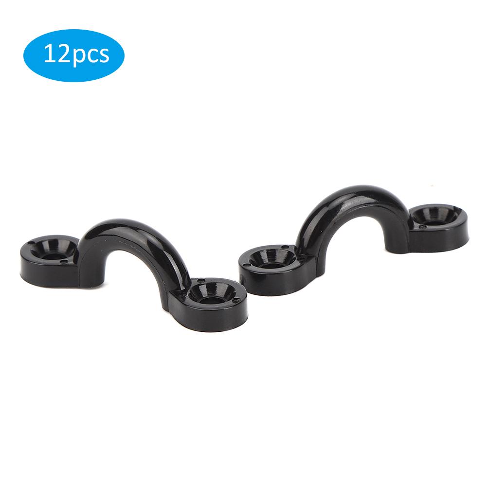 

12PCS Plastic Compact Marine Dock Boat Cleats Outdoor Canoe Kayak Repairing Accessory for Hanging Rope or Hook