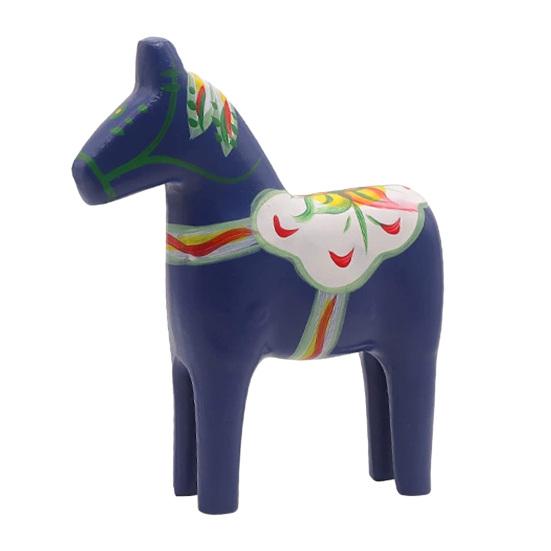Figurina Cavallo di Troia Dala Dipinta a Mano Statua Cavallo in Legno Massiccio Decorativa Rustica