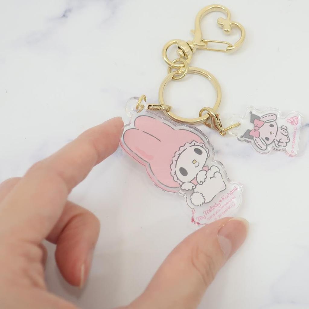 My Melody Kuromi 50th 20th Anniversaries My Melody Double Acrylic Keychain &
