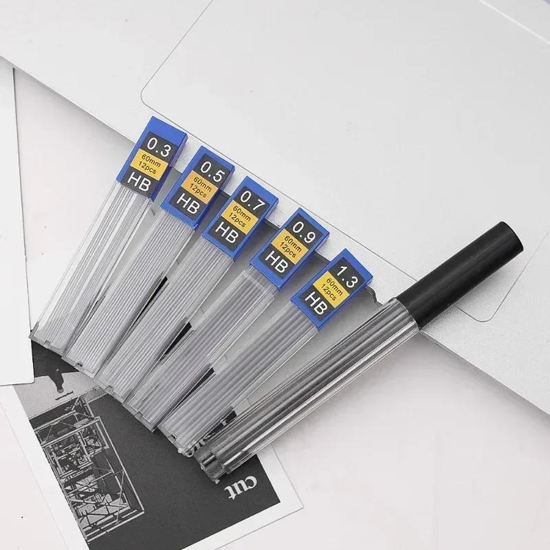 0.3/0.5/0.7/0.9/1.3/2.0mm Metal Mechanical Pencils Lead Refills Break Resistant Drawing Automatic HB Pen Refills School Supplies