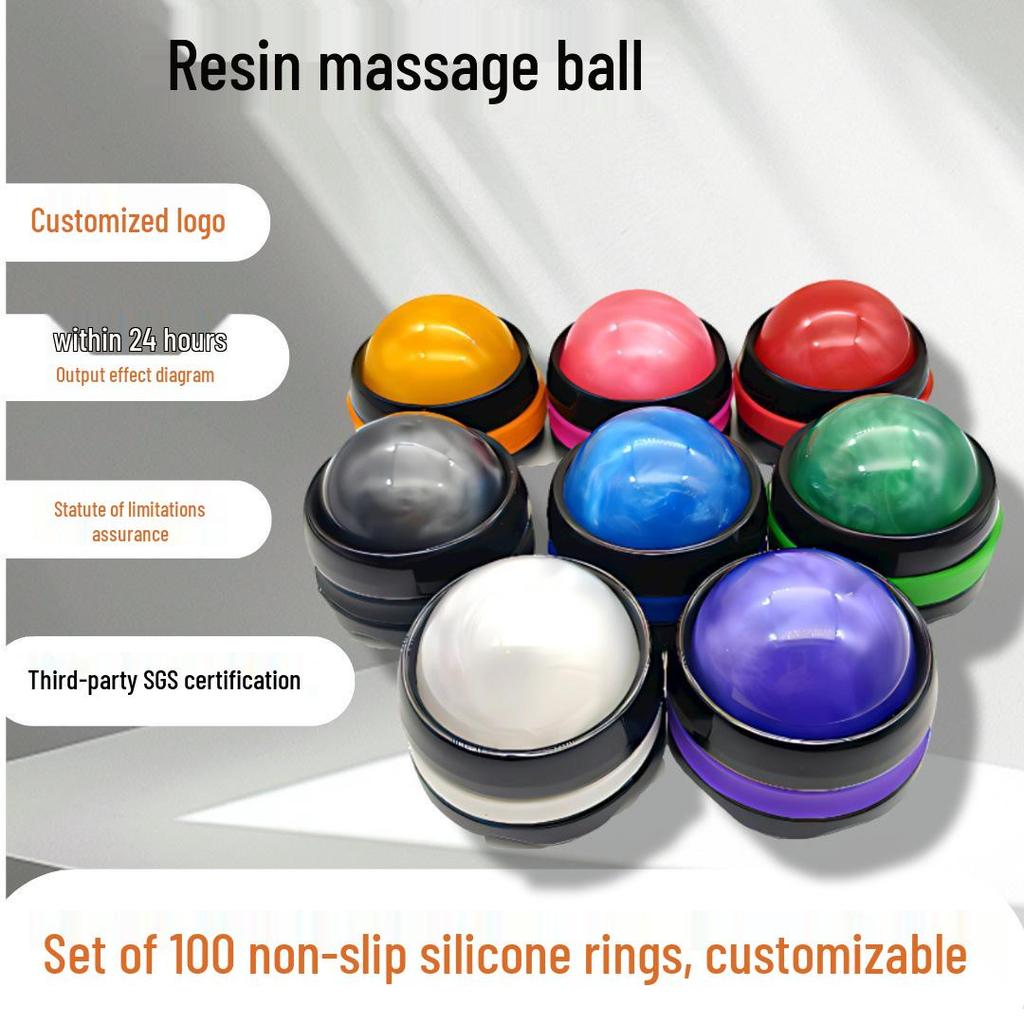 Resin Meridian Massage Roller Set: Essential Oil, Yoga, Sports Relaxation & Rubber Ring