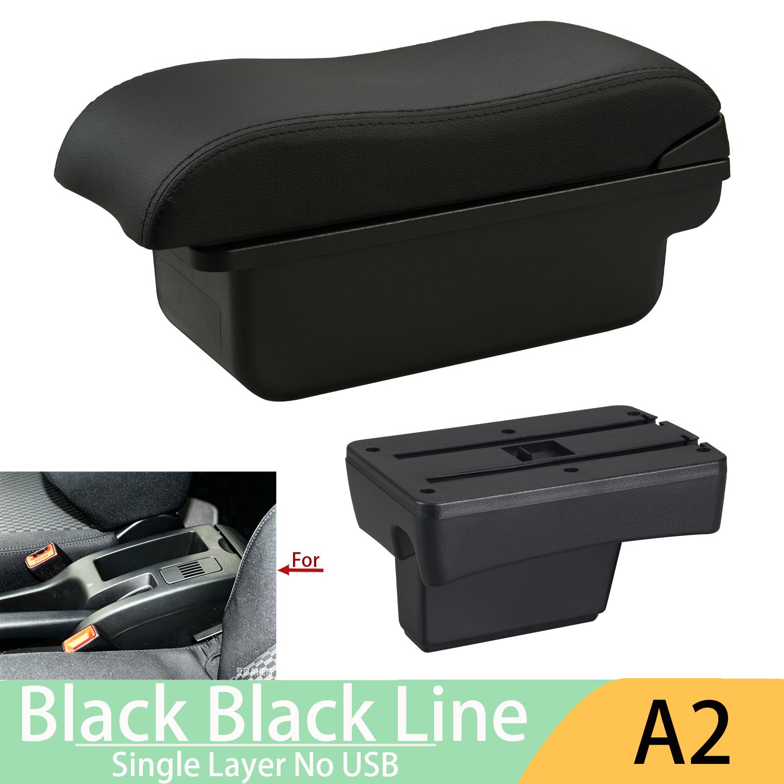 For Peugeot 307 Armrest Box For Peugeot 307 CC Convertible Car Armrest Storage Box Interior Retrofit Dedicated Car Accessories A2 Black Line No USB