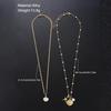 2pcs Set Fashion Boho Gold Color Marine Shell Starfish Pendant Pearl Chain Multi-layer Fold Wear Necklace for Women Jewelry Sets