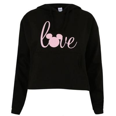 Womens/Ladies Love Mickey Crop Hoodie