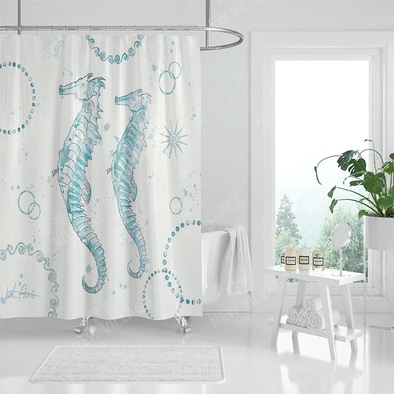 Home waterproof fabric bathroom curtain accessories 90x200 shower shower curtain 240 * 200 Atlantis style shower curtain