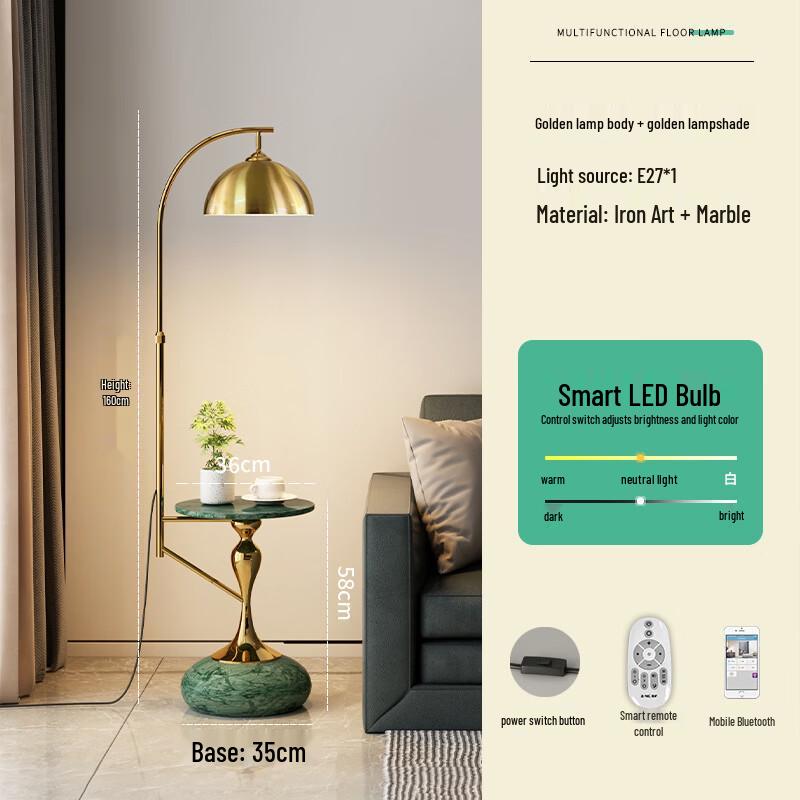 OEING Marble Tabletop Floor Lamp