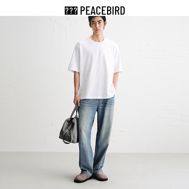Peacebird Men's Round Neck Short Sleeve T-Shirt BACNF215E