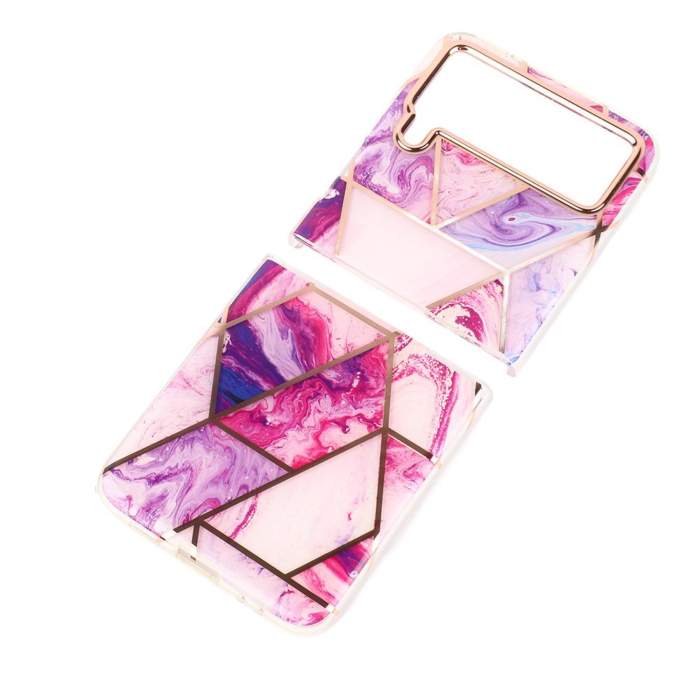 

Чехол для телефона, тонкий, легкий, защитный чехол для мобильного телефона Galaxy Z Flip 3, розовое золото, гальваническое покрытие