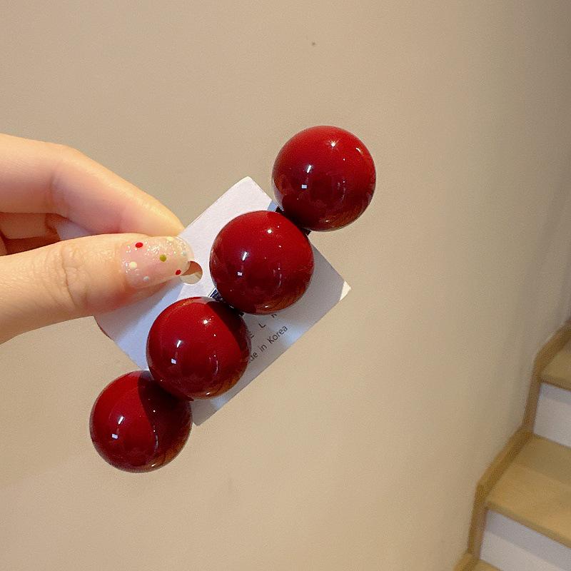 

Красные универсальные заколки для волос в корейском стиле: Невидимки, боковые зажимы, пружинные зажимы и зажимы для хвостика для простого, элегантного образа Red красный