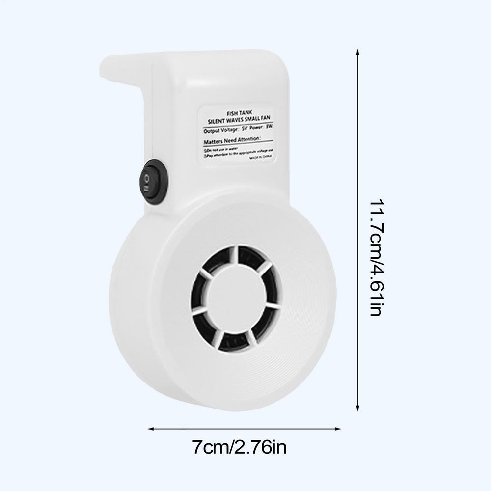 Охлаждающий вентилятор для аквариума Охладитель с режимами высокой и низкой скорости Мощность ветра Устройство охлаждения аквариума Бесшумный Внешний настенный крепление Охладитель для аквариума