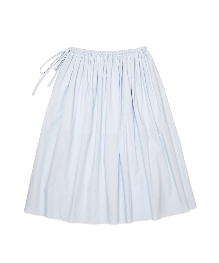 Cotton Bell String Banding Skirt - Sky Blue