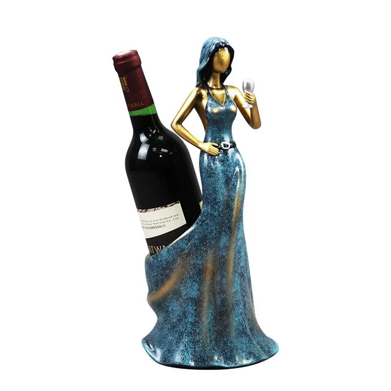 Red Wine Rack Home Decoration Ornaments Grape Wine Display Rack Cabinet Decoration Creative Design Sexy Girl Wine Bottle Holder