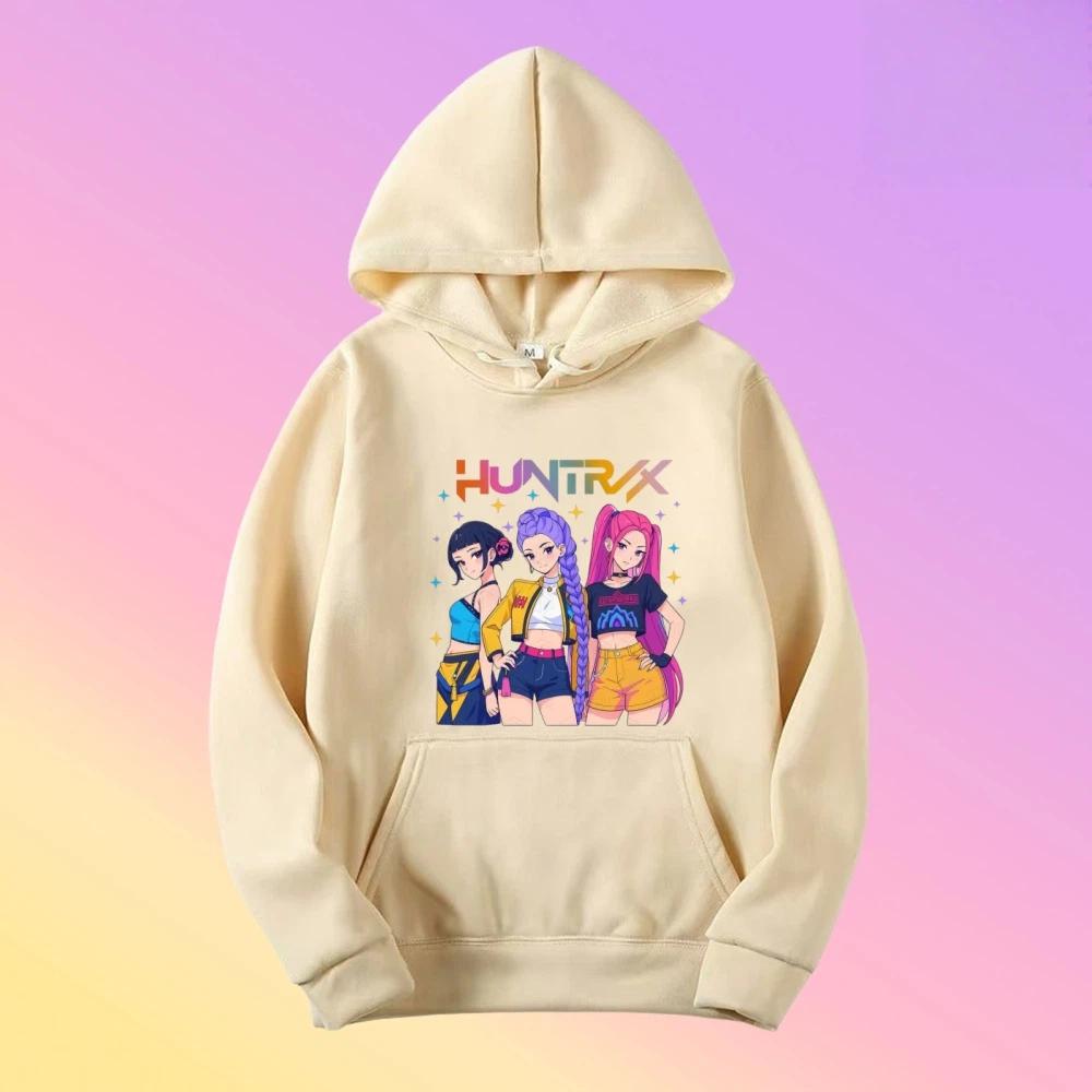 Película KPop Cazadores de Demonios Saja Sudadera con Capucha Ropa de Mujer Tendencia Moda Coreana Streetwear Casual Sudadera Oversize