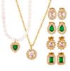 LT-P1521 New Retro Style Light Luxury French Pendant Necklace Titanium Steel 18K Gold/Silver Plated Zircon Heart Shape Jewelry