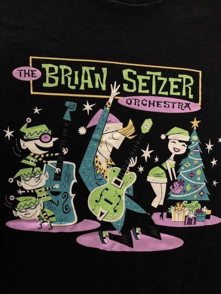The Brian Setzer Orchestra Christmas Rocks Tour 2017 T Shirt FR1167 Unisex T-Shirt