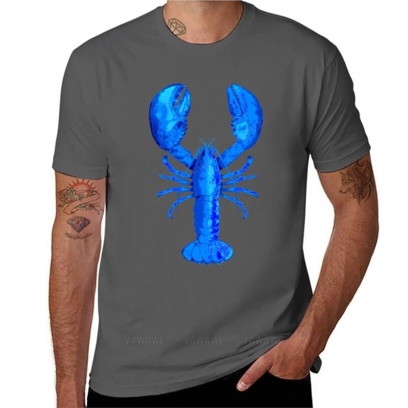 Blue Lobster Tshirt Funny T Shirt Summer Clothes Anime Fitted T Shirts For Unisex Teenagers Black Tshirt Summer