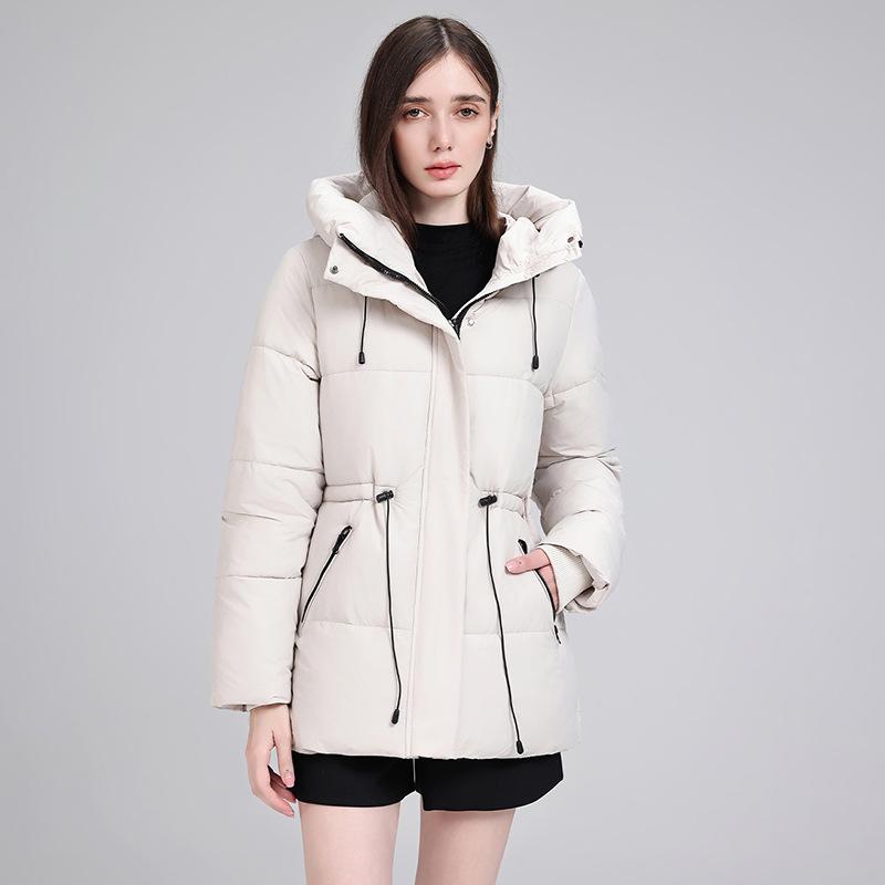 YYFS Damenmode Casual Herbst Winter Einfarbig Druck Langarm Jacken & Mäntel Daunenmäntel