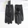 Women's Sheepskin Driver Gloves Thin Breathable Unlined Colored Leather Gloves Summer