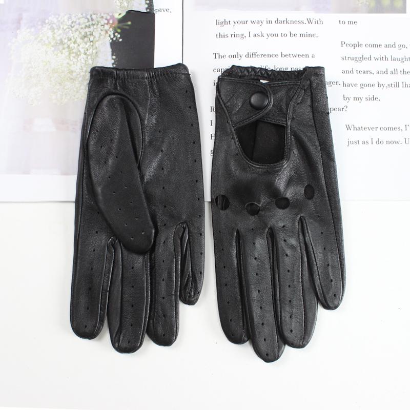 Women's Sheepskin Driver Gloves Thin Breathable Unlined Colored Leather Gloves Summer