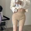 Women's High-Waisted Knitted Safety Shorts - Elastic, Slimming, Warm Base Layer Wool Pants