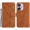 HT05 For Xiaomi Redmi 13C 4G/5G/13R 5G/Poco M6 5G/Poco C65 4G Leather Case Wallet Cover Imprinted Line