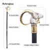 Hvit Gylden Geit Sau Dyr Spaserstokk Dekorativ Cospaly Vintage Party Fasjonabel Spaserstokk Halloween Crosier 91 cm
