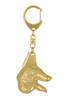 Azawakh, Tuareg Sloughi I - Gilded Key Ring with Dog In Gift Box, Handbag Decoration, Luxury Accessory by Art-Dog Brand