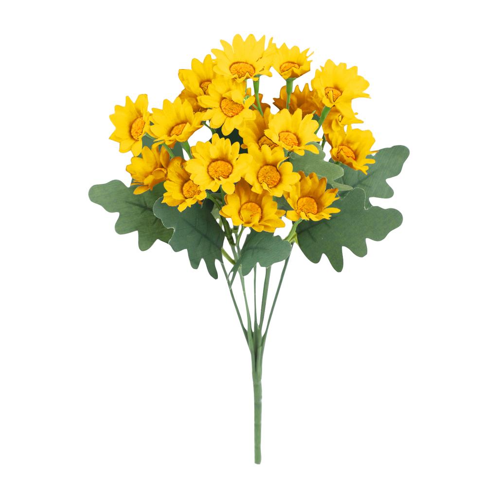 Fun Decor Mums , Artificial Sunset Mums , Artificial Outdoor Sunset Mums Flowers - UV Resistant , Waterproof , Windproof , Fake Fall Flower