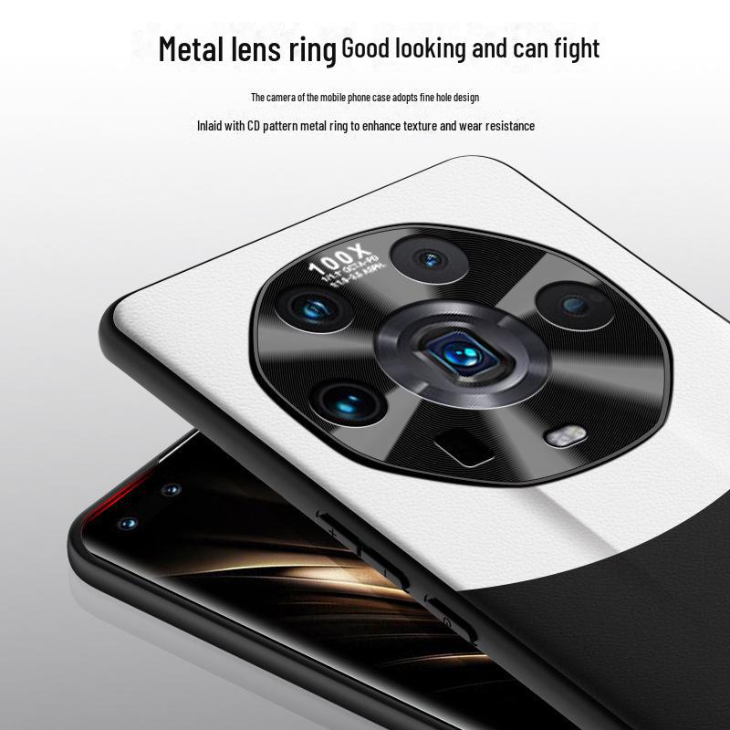 Liquid leather protective cover for Honor Magic 4 Ultimate Edition - anti-fall, one-piece design, ready to ship.