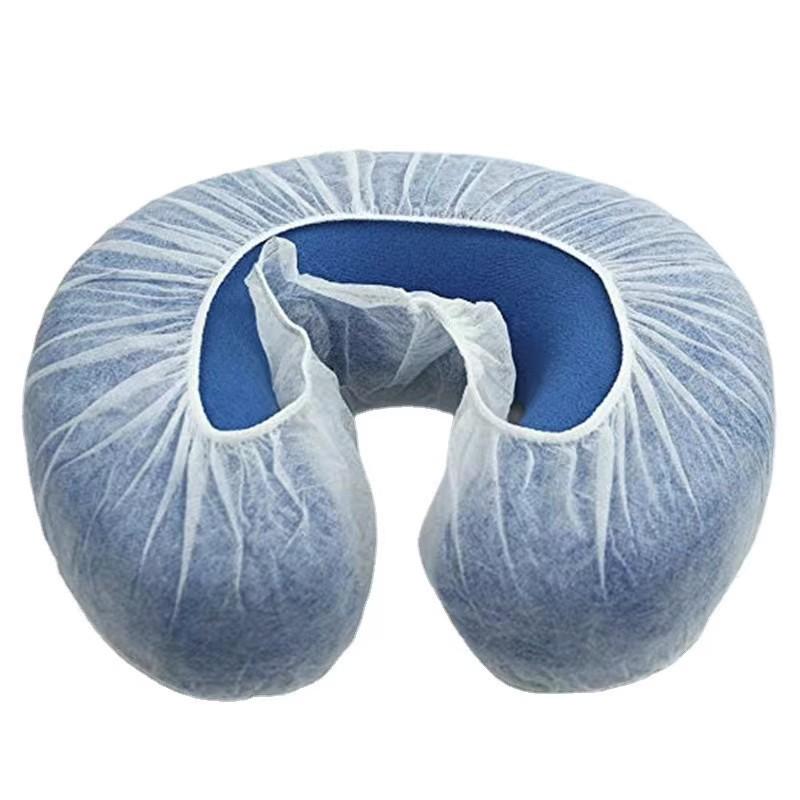 Non-woven U-shaped Disposable Pillowcase with Elastic Band - Dustproof, Breathable, Stain-proof