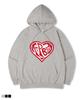 Heart Attack Oversized Printed Hooded Sweatshirt