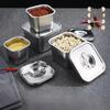 Dajujiang Stainless Steel Square Condiment Storage Pot