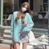 Women's Milky Yellow Soft Knit Cardigan - Cozy, Loose-Fit, Sweet Style for Autumn/Winter
