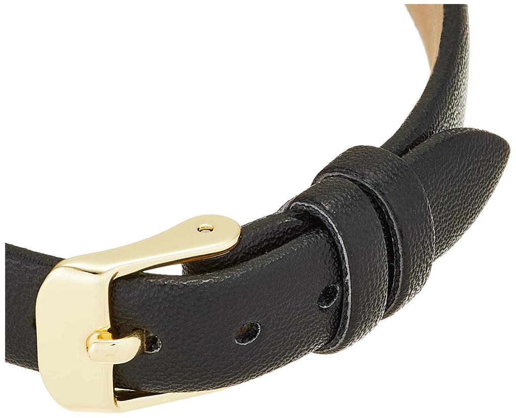 Fieldwork Analog Ellipse Watch with Gold Leather Black JN003-5 Women's Strap,