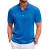 Men'S Summer Casual Collarless Short Sleeved Button Top