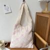 Bow Knitted Women's Eco Korean Foldable Tote Bag Y2K Crochet Rope Sweet Knitting Shoulder Bag