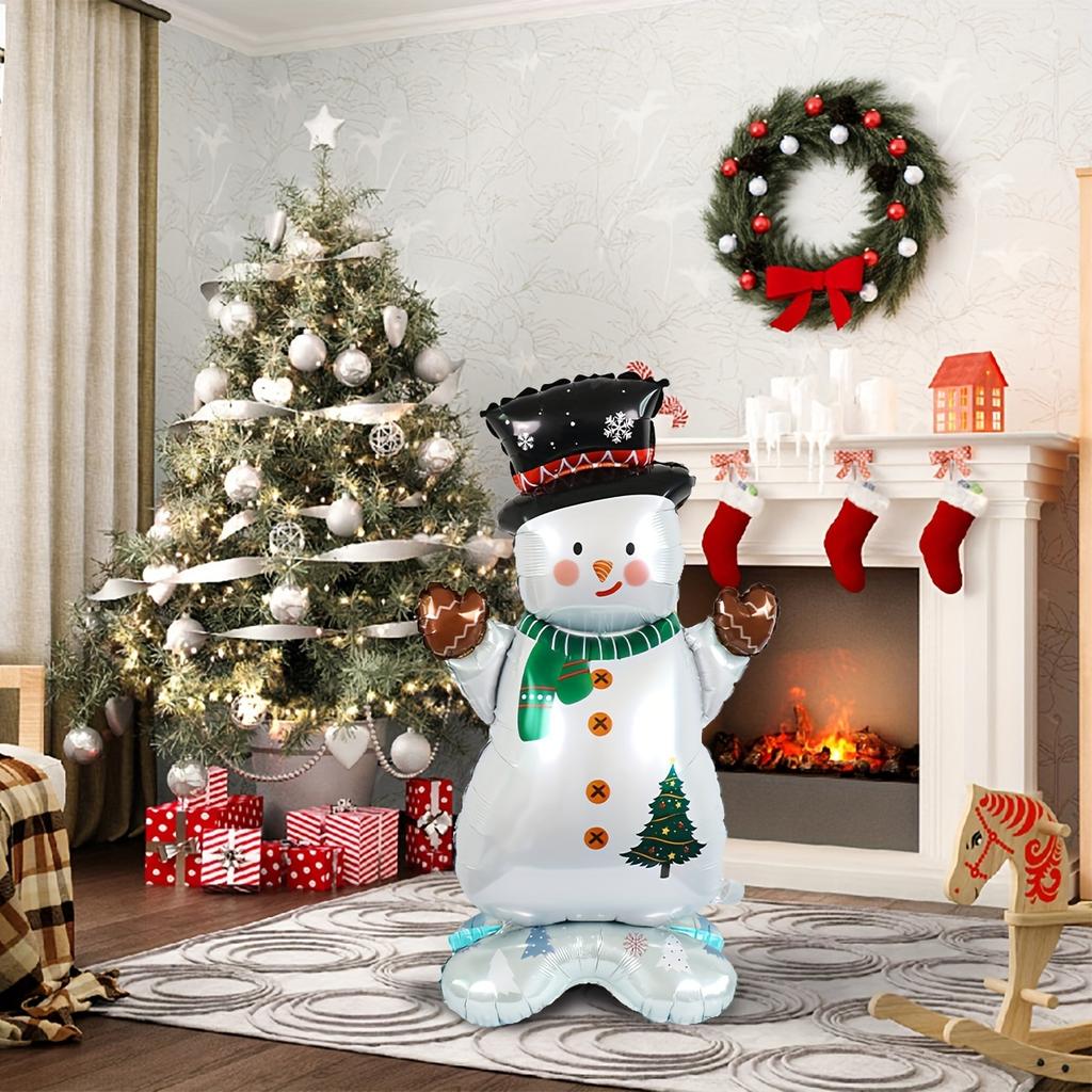 1pc Giant Snowman Foil Balloon for Festive Indoor/Outdoor Decor - Perfect for Christmas, New Year's, and Birthday Parties