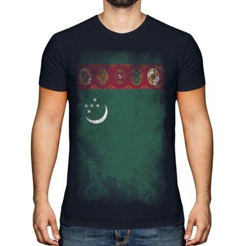 Turkmenistan Sbiadito Flag T-Shirt Turkmenistan Turkmen Gift