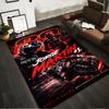 Racing Motorcycle with Dynamic Rider Non-slip rug suitable for living room and bedroom sofas.