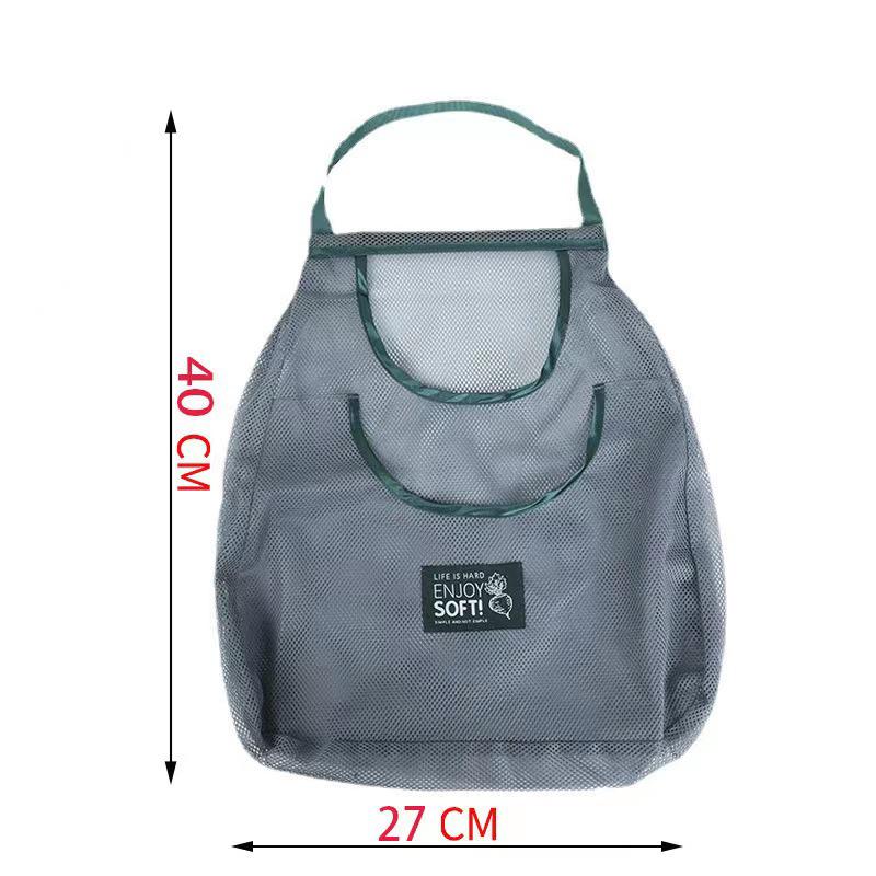 Garbage Bag Storage Box Bag Wall Hanging Bag Washable Mesh Storage Bags Plastic Bag Holder Dispenser Kitchen Tools