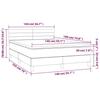 VidaXL Slatted Bed Base with Mattress and LED, Upholstered Bed, Double Bed, Adult Bed for Interior Bedroom, 3134464