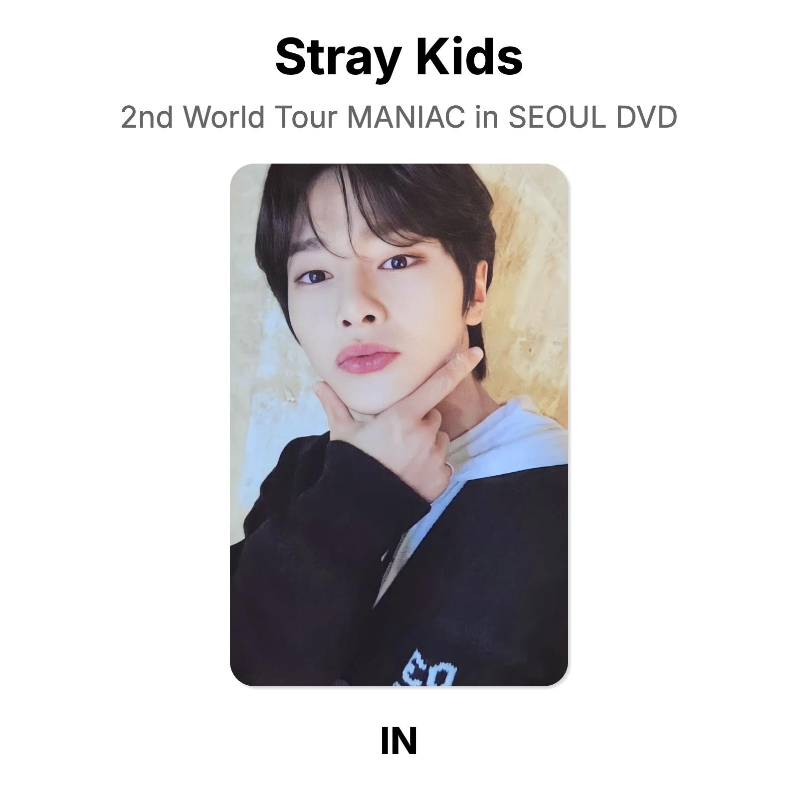 Stray Kids 2nd World Tour MANIAC in SEOUL DVD Official Photocard I.N