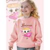 European Size Ballerina for Girls and Boys: A Charming Combination of Ballet and Coffee Design Long Sleeve Sweatshirt