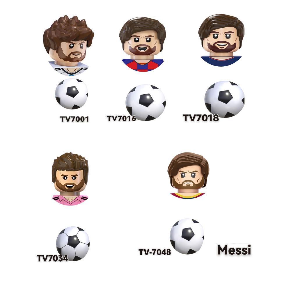 TV6506 TV6507 Action Toy Figures Football Players Assemble Bricks Building Blocks Gifts For Children Kids Small Dolls
