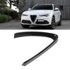 V Shape Frame Decoration Bumper Grill Trim V Shape Frame Decoration Bright Black Replacement for  Stelvio 2017 To 2025