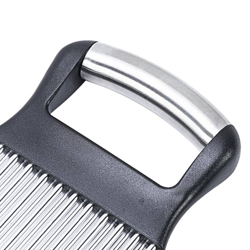 Efficient Wavy Blade Vegetable Slicer Stainless Steel Ergonomic Kitchen Slicing Tool For Potato Carrot Cucumber