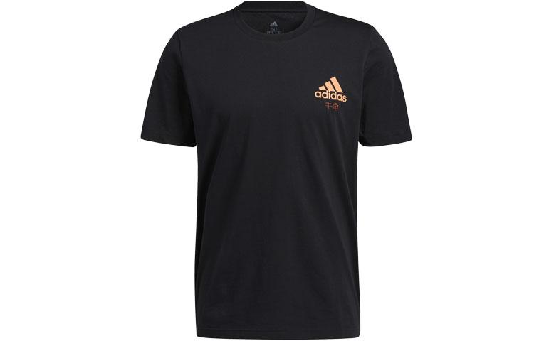 

Adidas T Shirts Men s Black Crew Neck Moderate Straight Fit GN5112 XXL