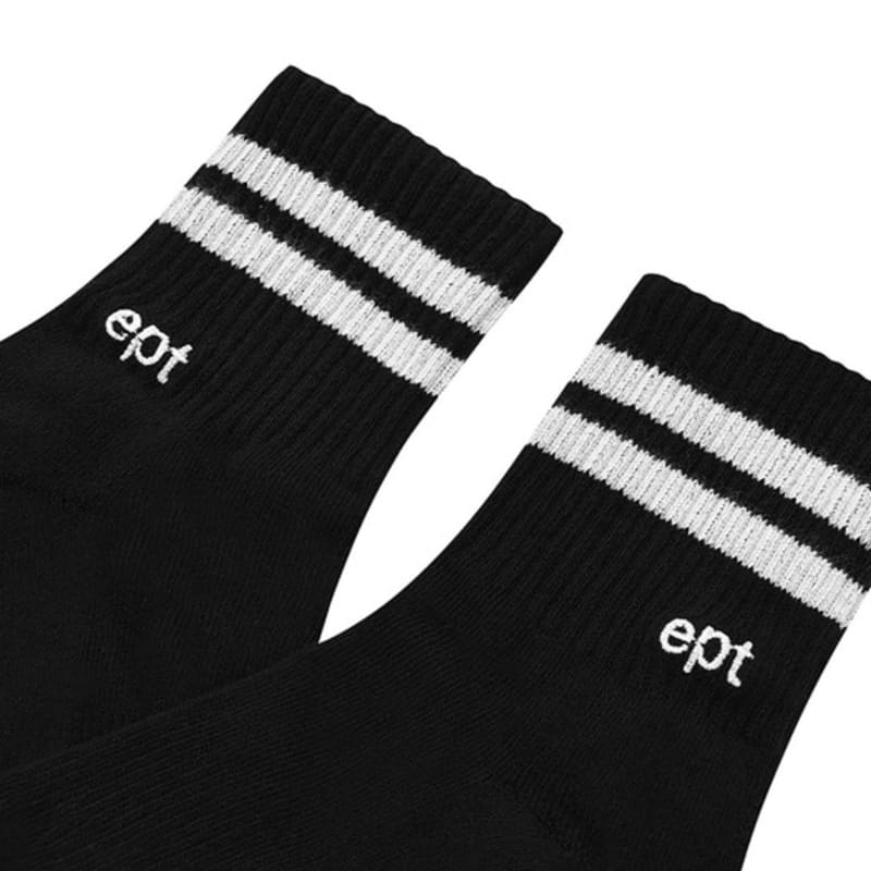 EPT SHORT STRIPE LOGO SOCKS (WHITE_BLACK)